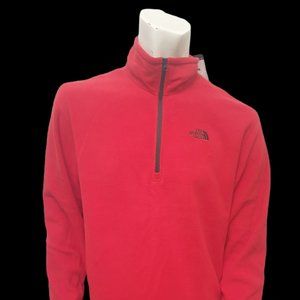 The North Face 1/4 Zip Men Medium Brand New TKA 100 Polar Polartec Red